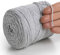 MeriWoolArt® Makramee Garn 2 mm x 250 m Baumwollkordel, recyceltes weiches Baumwollgarn für das Stricken von Pflanzenhängern, Schmuckherstellung, Häkeltaschen (Asche, 2mm)