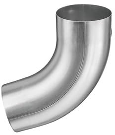 zbs24 Zink Regenrohre Fallrohrbogen 60mm Neigung 72°, konischer Ablaufbogen