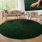 Paco Home Moderner Kuscheliger Wohnzimmer Teppich Kurzflor waschbar flauschig Weich Einfarbig Felloptik zeitlos stilvoll rutschfest pflegeleicht, Grösse:120 cm Rund, Farbe:Grün