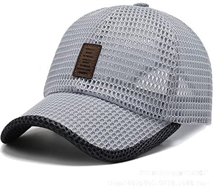 Summer Outdoor Casual Baseball Cap Mesh Baseball Cap Trucker Mesh Hat Baseball Cap for Men Women Outdoor Sports Running hat (Light Grey-a)