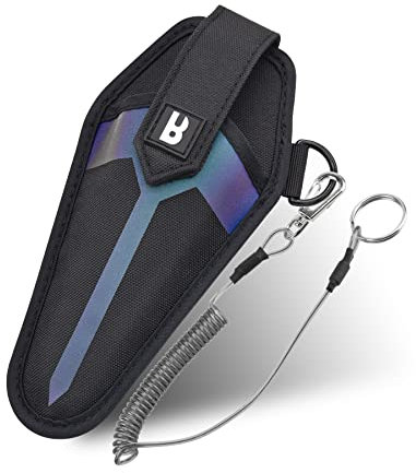 Booms Fishing P05 Fishing Pliers Sheath with Coiled Lanyard, Saltwater Fishing Tool Holder, 6.7 Tool Holster Suitable for 5.9 ~ 8 Pliers and Tools
