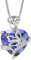 FJ Herz Dezember Geburtsstein Kette Damen 925 Sterling Silber Tansanit Kette Anhänger Schmetterling Rose Blume Halskette Schmuck Geschenke für Damen Frauen Mutter Freundin Mama