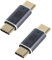 QIANRENON USB C Macho a USB C Macho Adaptador acoplador,USB 4.0 Type C extensión Extensor,40Gbps Soporte de transmisión de Audio y Video 8k@60hz, Carga rápida 100W, OTG, 2 Pcs