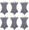 Pesonlook 6er-Set Stretch Stehtisch Husse für Bistrotisch Ø 80-85 cm Elegante,Verstärkung im Fußbereich,40°C Maschinenwäsche,Stretch-Husse Hussen für Stehtische und Bistrotische(80×110cm,hellgrau)