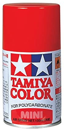 Tamiya 86002 Polycarbonate Spray PS-2 Red Model Paint