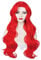 TOMIGO Damen Lange Rot Cosplay Perücke Gewellt Rote Synthetische Perücke für Halloween Cosplay Kostüm (Rot)