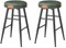 VASAGLE EKHO Colección - Juego de 2 Taburetes de Bar, Taburetes de Cocina, Taburetes de Desayuno, Cuero Sintético con Costuras, 63 cm de Alto, Silla Comedor, Fácil Montaje, Verde Bosque LBC080C01