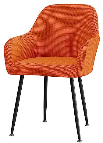 CLGTY Stuhlhussen Mit Armlehne Stretch, Weich Stuhlhussen Abnehmbar Bürostuhl Bezug Waschbar Hussen Für Stühle Für Esszimmer-Orange-1 Stück