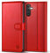 Kuafcase for Samsung A54 5G Case, 4 Card Slots Magnetic Closure Kickstand Shockproof Protective Phone Case for Samsung Galaxy A54 - Red