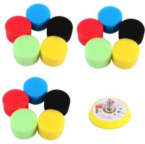 SHERCHPRY Polierpad 1 Satz 16 Stück 2 Biskuitschale Poliermaschine Putztuch Schwamm Pneumatisch Polierschwabbel