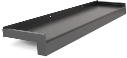 HausFux jetLINE Aluminium Fensterbank außen - nach Maß inkl. Putzabschluss, Klinkerabschluss oder Alu-Gleitabschluss - individueller Zuschnitt - bis 3 m (Eisenglimmergrau, T x L | 5 x 50 cm)