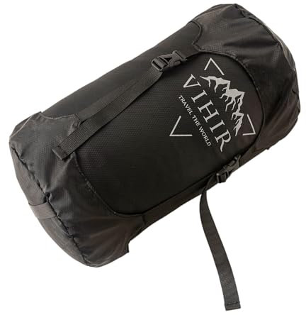 Vihir Kompressionssack 10L/14L/20L, Wasserfest & Ultraleichter Aufbewahrungstasche für Schlafsack, 50% Mehr Stauraum! Platzsparende Kompressionssack für Camping, Outdoor,Wandern,Rucksackreisen,Reisen