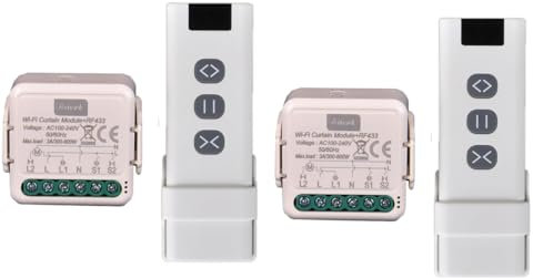 Interruttore per RF tapparelle con telecomando, modulo per tapparelle elettrico senza fili, telecomando per tapparelle elettriche, modulo di controllo wireless per tapparelle, relè da 3 A (2)