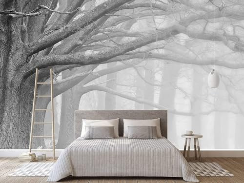 Naturempress Carta Da Parati Moderna Albero D'Arte In Bianco E Nero Fotomurali Moda Decorazione da Muro XXL Poster Gigante Design Carta per pareti