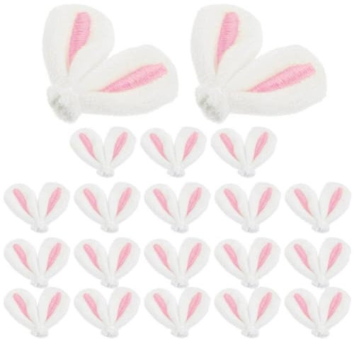 20 Stück Mini-osterhasen-Ohr-Filz-kaninchenohren Zum Basteln, DIY-Stirnband-haarspangen, Zubehör Für -partyzubehör
