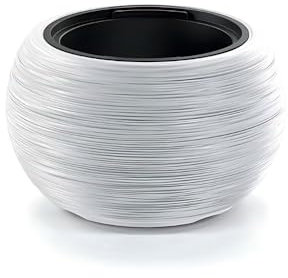 Gardening Naturally Fora Flowerpots, Stylish and Durable Plant Pots for Indoor and Outdoor Use (Fora Bowl 40cm - White)