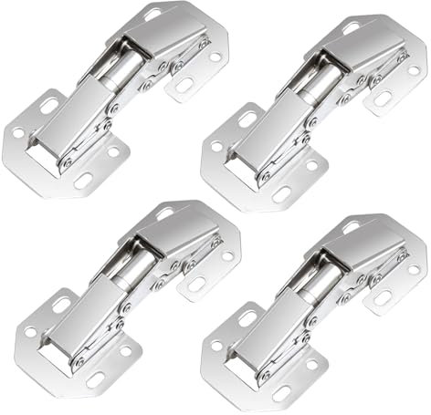 4pcs Bisagras Puertas Cocina, 104 * 44mm Bisagra Armario, Bisagras Mueble, Bisagras Abatibles 90 Grados Adecuado Para Cocina, Dormitorio, Armario, Varios Armarios