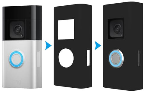 1Pcs Silicone Skin Case Cover Compatible With Ring Video Doorbell（2nd Gen）/ Ring Battery Video Doorbell Plus - Protect your RingDoorbell from Direct Infringement of Sun Glare, Weather & UV