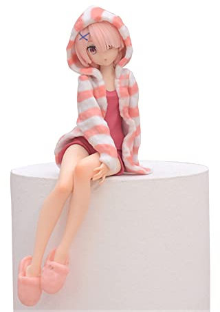 Tongyundacheng Anime Re:0 Figur Rem Ram Nudelstopper Figur Modell 15,5 cm Remu und Ramu PVC Actionfigur Sitzende Pose Statue Desktop Dekoration Sammlerstück Geschenke
