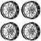 4x Carmani Felgen Alufelgen 18 Knut 8,0x18 ET25 5x112 black polish kompatibel mit VW Arteon Passat Phaeton Scirocco Sharan Tiguan