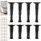 GBACHOOSE 8 Pièces Pieds de Lit Plastique 16 à 28 cm, Pied Sommier à Lattes, Pied de Lit Central, Pieds pour Sommier à Lattes, Support de Lit Reglable, Pieds de Lit Réglable pour Meubles, Armoire