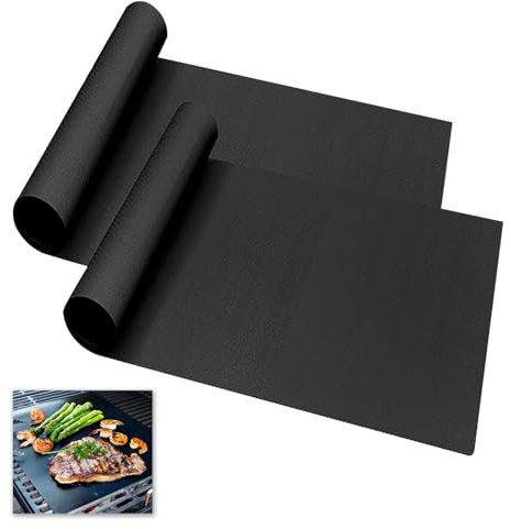 Oven Liners for Fan Assisted Ovens, Oven Liners for Bottom of Oven, Oven Shelf Protectors 40x50cm, Oven Mats Non Stick Silicone Reusable, Large Teflon Oven Liners, Non-Stick Grill Mats (2)