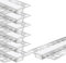 LEDLightsWorld Drywall Plaster-in LED Profile, 6 Pack 3.3ft/1M Aluminum LED Profile with Milky Diffuser for LED Strip, Trimless Plaster Aluminum Profile Channel for Ceiling and Wall