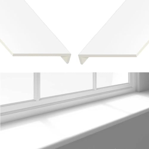Window Sill Capping Board - Square Edge Window Board Sill Cover - Plastic Window Cill Cover - 100mm (W) x 1 Metre (L) x 9mm (T)
