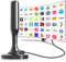 Antena de TV Interior, Antena de TV Digital Inteligente HD, Soporte 4K,108P Antena de con Canales Locales，Puede Recibir señales DVB-T2 DVB-T