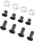 Hicycle2 Replacement Screws for Prada Eyeglasses Sunglasses to Mount Lenses (Black)