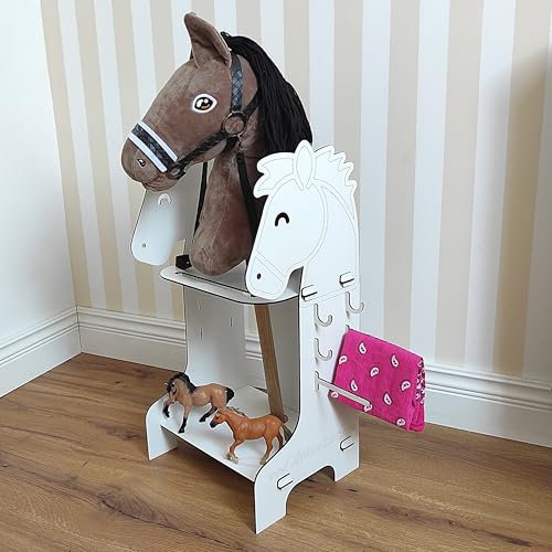 OliwoodCnc Hobby Horse Stall, Weiß Stall, Pferdestall Stall, Hobby Horse Stall-Barn