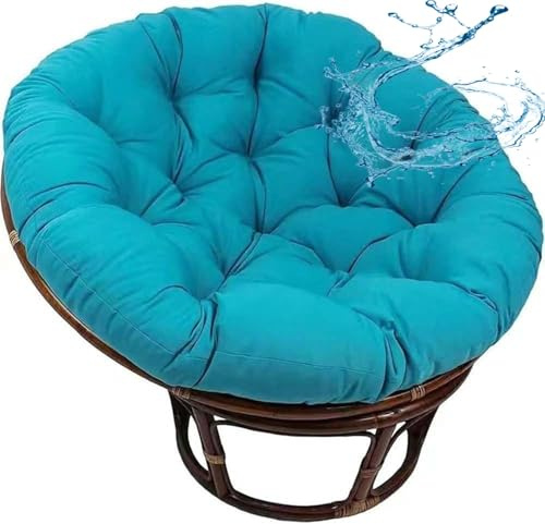 ZZDZW Polster Für Papasansessel,Rundes Auflage, Ersatzpolster Papasan,Bodenkissen Gepolstert Sitzkissen Krabbeldecke Hängesessel Für Korbsessel Outdoor Gartenmöbel Sitzauflage Auflage(Hellblau,160cm)