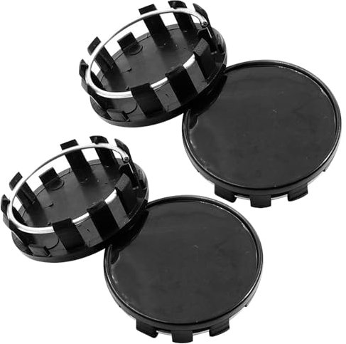 4-teilige Radkappen, 54 mm/2, 13 Zoll ABS-Kunststoff-Radkappen für Autos, multifunktionaler praktischer Ersatz für die einrastende Anhängernabenabdeckung, schwarze