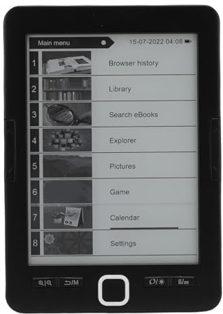 E Book Reader, 128MB 8 GB 6 Touchscreen EREADER mit Tintentechnologie, Eingebauter Lautsprecher und Schutzhülle, Digitales Papier, Epaper, E -Tinten -Tablet für Kinder