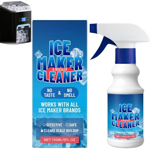 Ice Machine Cleaner & Descaler,Ice Machine Cleaner Maker Descaler,Ice Maker Cleaner Solution,Descaler Spray,Ice Makers Cleaning Kit for Countertop Home Kitchen,150ml