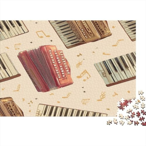 Musical_instruments—classic_design_style Puzzle Keyboard Music Pattern Fun And Challenging Family Game for Kids 12+, Educational 38x26cm/1000pcs