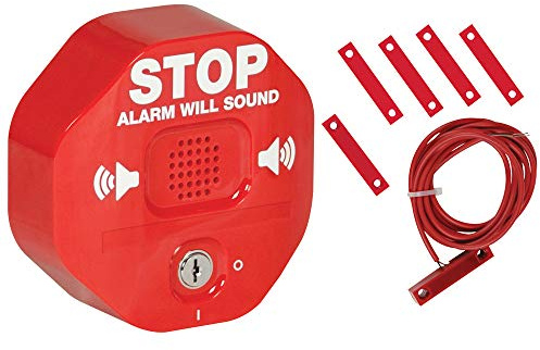 Safety Technology International, Inc. STI-6402 105 dB Exit Stopper Multifunction Door Alarm for Double Doors with on/off Switch and 9 Volt Battery