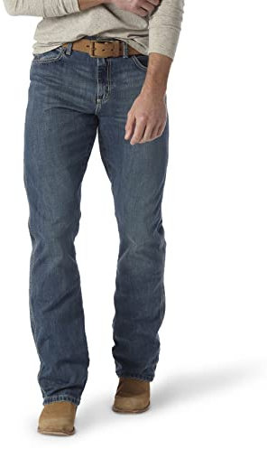 Wrangler Men's Retro Slim Fit Boot Cut Jean, Rocky Top, 34W x 34L