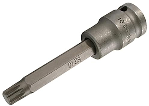 SW-Stahl 05211SB Vielzahn-Impact-Einsatz M10 x 100 mm, 1/2 Zoll Antrieb | Schlagschrauberfest aus Chrom-Vanadium-Stahl, ideal für Bremssättel und Antriebswellen, lange Ausführung Premium-Qualität