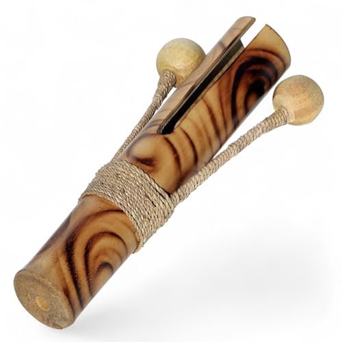 Wogeka - Tok-Tok Klapper - handgemachte Rassel aus Bambus als Musikinstrument Maraca Mus101