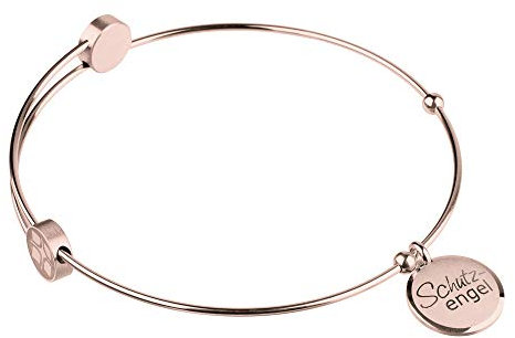 Ernstes Design Armreif Edelstahl A355 Schutzengel Rotgold beschichtet Armband Durchmesser 58 mm