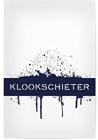 artboxONE Poster 30x20 cm Typografie Plattdeutsch KLOOKSCHIETER - Bild Dialekt klugscheißer Spruch