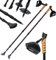 SPORTANA® Wanderstöcke Teleskop mit Aufsätze Gummipuffer Tasche Nordic Walking Stöcke Verstellbar 68-135cm Dämpfung Leicht Herren Damen Trekkingstöcke