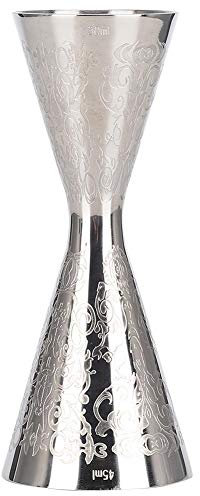 Fdit Jigger à Cocktail Double, Acier Inoxydable, 4,6 Pouces, 0,5 onces à 3 onces Tasse de Mesure Jigger de Barre Japonaise Professionnelle