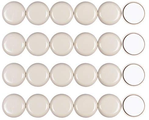 Ezprotekt Furniture Sliders for Carpet Sliders 1-1/8 Inch for Moving Furniture Movers Carpet Gliders Glides Self-Adhesive Furniture Moving Pads (28.7 MM Round,40 PCS)