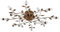 Lindby LED Deckenleuchte Bentas (Florentiner) in Bronze aus Metall (12 flammig,) - Lampe Deckenlampe Wohnzimmerleuchte