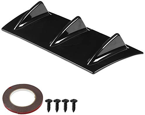 EVGATSAUTO Spoiler de Parachoques Trasero, Chasis Universal de Parachoques Trasero para automóvil Spoiler con Aleta de tiburón Aleta Difusor de Labios(S)