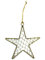 DARO DEKO Metall Stern mit Draht zum aufhängen Gold 1 Stück - 20 x 21cm