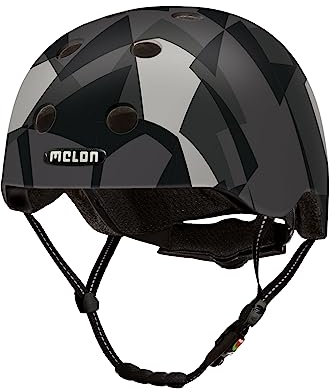 Melon »Black Widow« Leichter und Cooler Fahrradhelm für Damen, Herren und Kinder mit maximalem Schutz Größe XL-XXL (58–63cm) Grau Dunkelgrau Mosaik Bunt