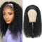 XSY Perruque de cheveux humains ondulés avec bandeau, sans colle, sans dentelle frontale, demi-perruque pour femme noire, dentelle 150 %, couleur naturelle, 40,6 cm